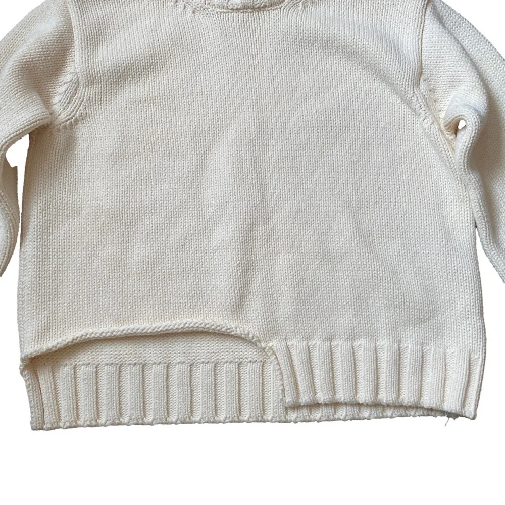 Off-White c/o Virgil Abloh Cream Knit Sweater Sz Small Logo Cuff 2013 Authentic - Picture 2 of 14